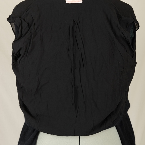 Macy's Black Floral Beaded Lambswool Sweater - Picture 6 of 7